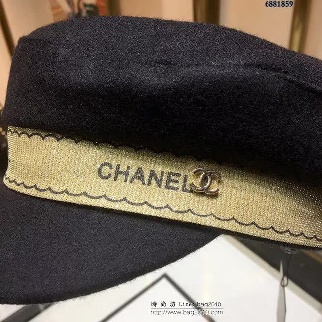 CHANEL香奈兒 經典秋冬款鴨舌羊絨貝蕾帽 6881859 LLWJ5773